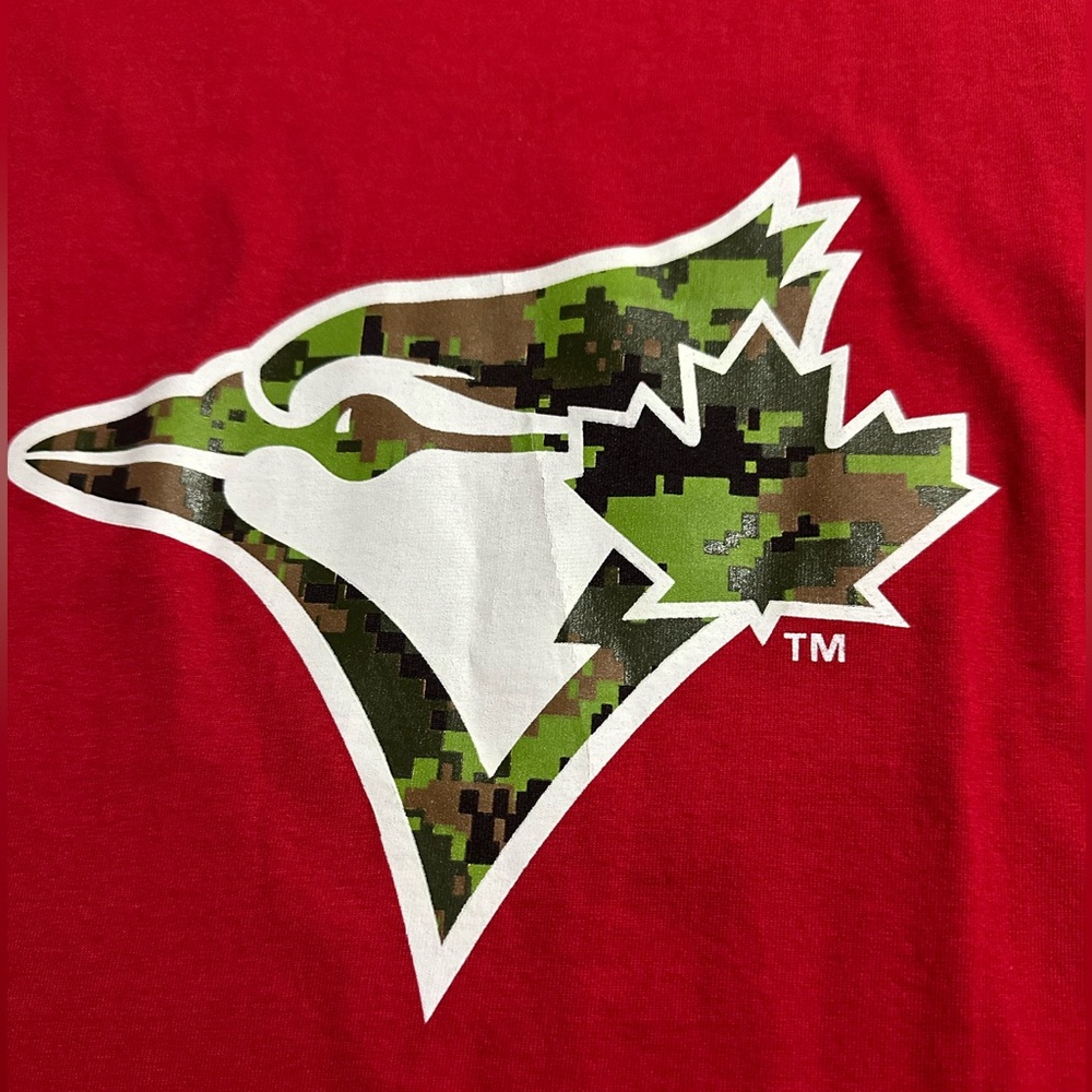 Vintage Jerzees Blue Jays tee with camo bird. Size XL. ❣️ - Picture 5 of 7
